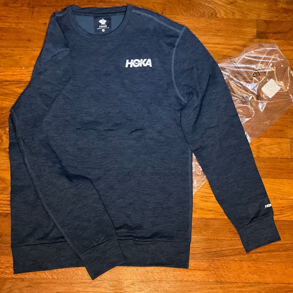 Hoka Rabbit Running Crew Sweat Shirt Navy